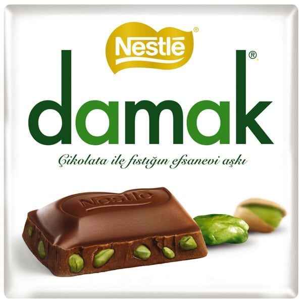 Nestlé Damak Milk – Pisztáciás tejcsokoládé (60 g)